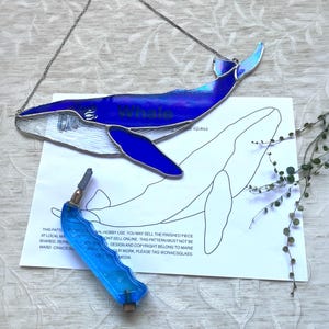 Whale Stained Glass Pattern– Digital Download (PDF & PNG)