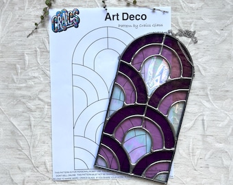 Art Deco Stained Glass Pattern– Digital Download (PDF & PNG)|