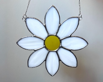 Daisy Stained Glass Pattern– Digital Download (PDF & PNG)| Simple Beginner Flower Pattern