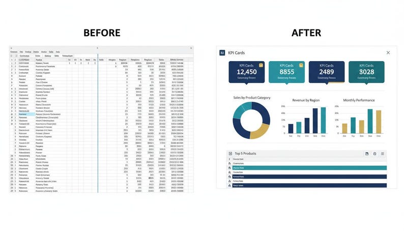 Premium Excel Dashboard Template — KPI Performance Tracker, Revenue ...