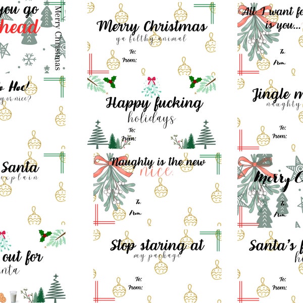 Funny Christmas Tags - Etsy