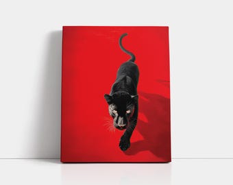 Black Panther Canvas Print: Hyper Realistic Jungle Cat Art