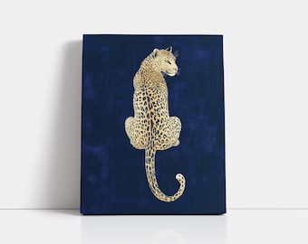 Leopard Art Print: 1960s Asian-Inspired Animal Decor