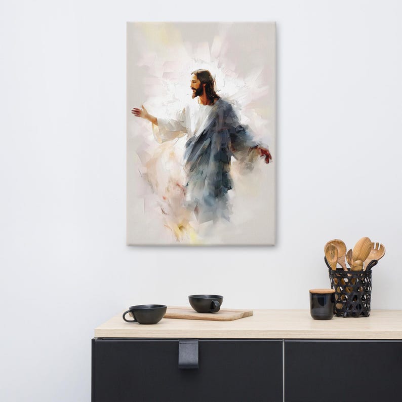 Jesus Christ Portrait Canvas Large Art Print Grace Christian Faith