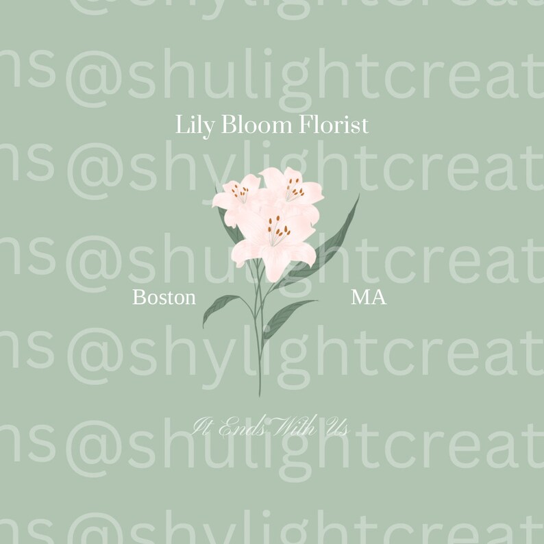 Lily Bloom Florist Bostonma it Ends With Us by Colleen Etsy