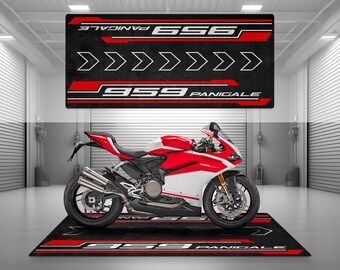Garagemat 959 Panigale Design voor motorfietsmat Gepersonaliseerde display showroom vloerpitmat antislip en wasbaar