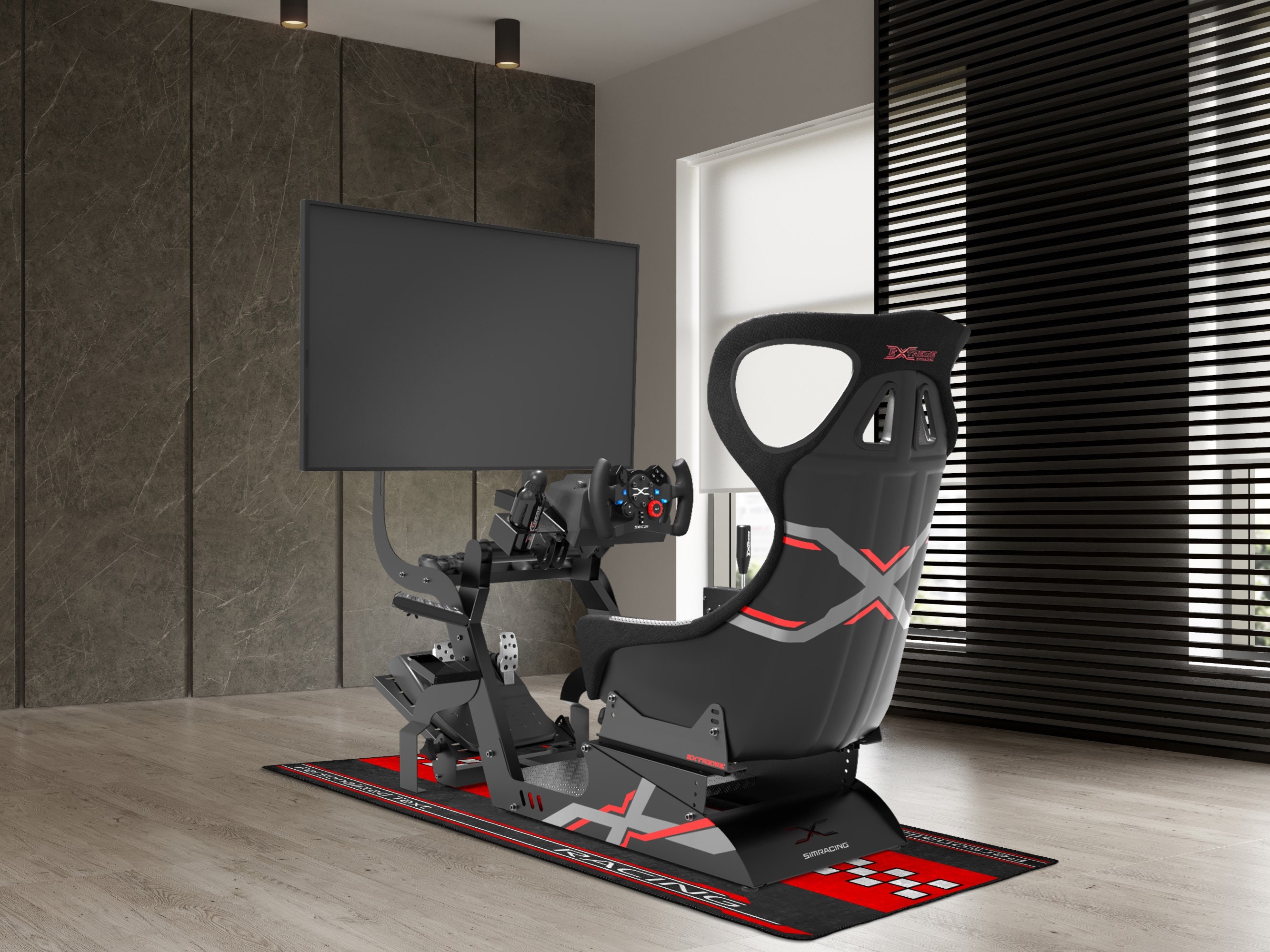 Sim Racing Matte Racing Simulators Mat Bottom Floor Rug Boy & Girl Special Gift for ...