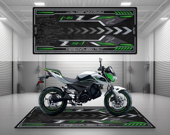 Garage Mat Design for Z e-1 Motorcycle Mat Personalized Display Showroom Floor Pit Mat Non-Slip and Washable