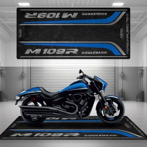 Garage Mat Design for Boulevard M109R Motorcycle Mat Personalized Display Showroom Floor Pit Mat Non-Slip and Washable image 7