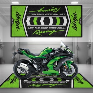 カワサキバイク用デザイン パーソナライズピットマット フロア