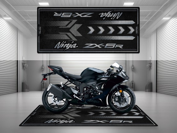 Ninja ZX-6R用ガレージマットデザイン オートバイマット