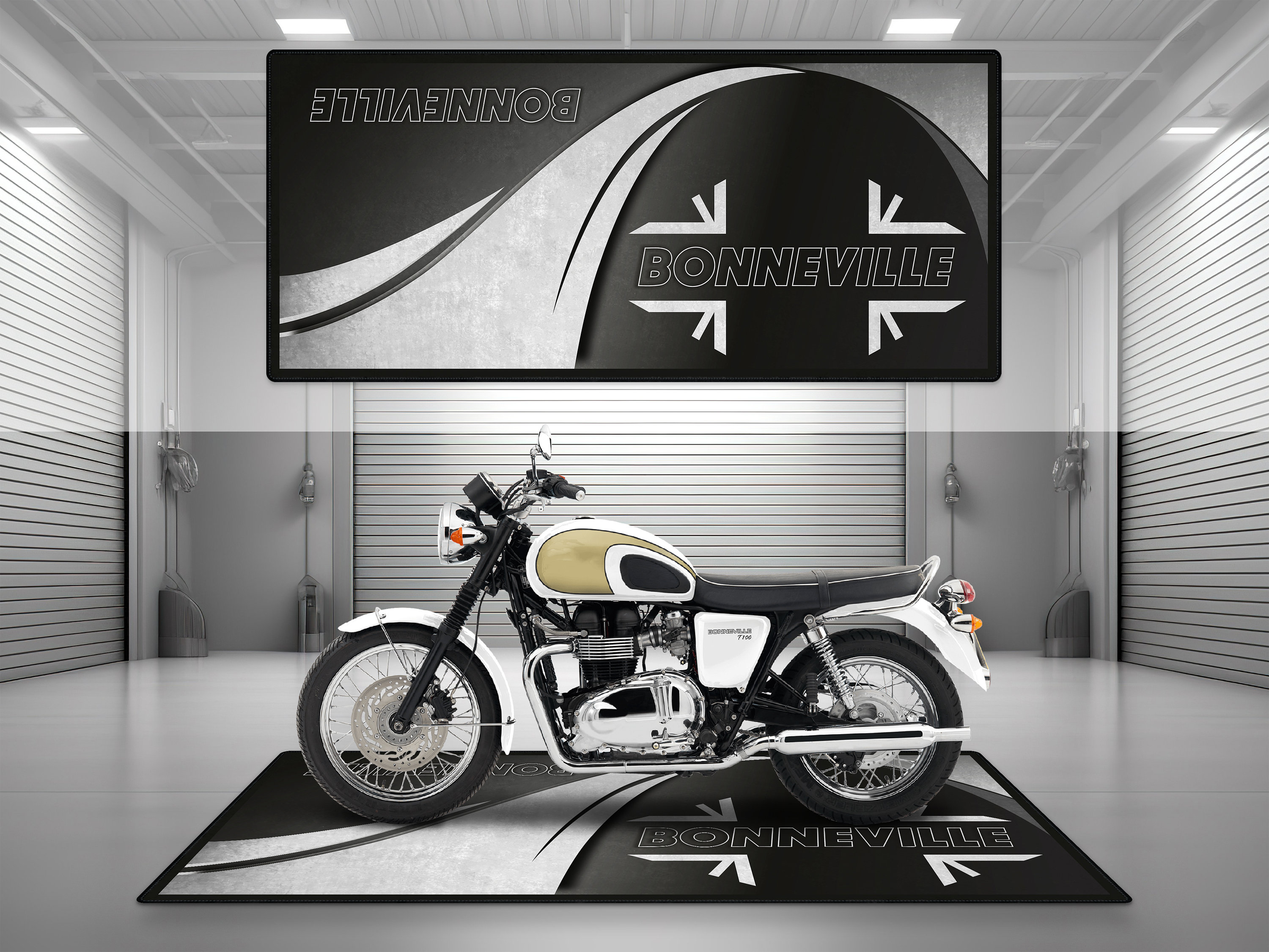 Motorcycle Garage Mat - Heavy Duty, Oil-Resistant Floor Protector For Bikes, 31" X 79", Non-Slip Rubber Backing