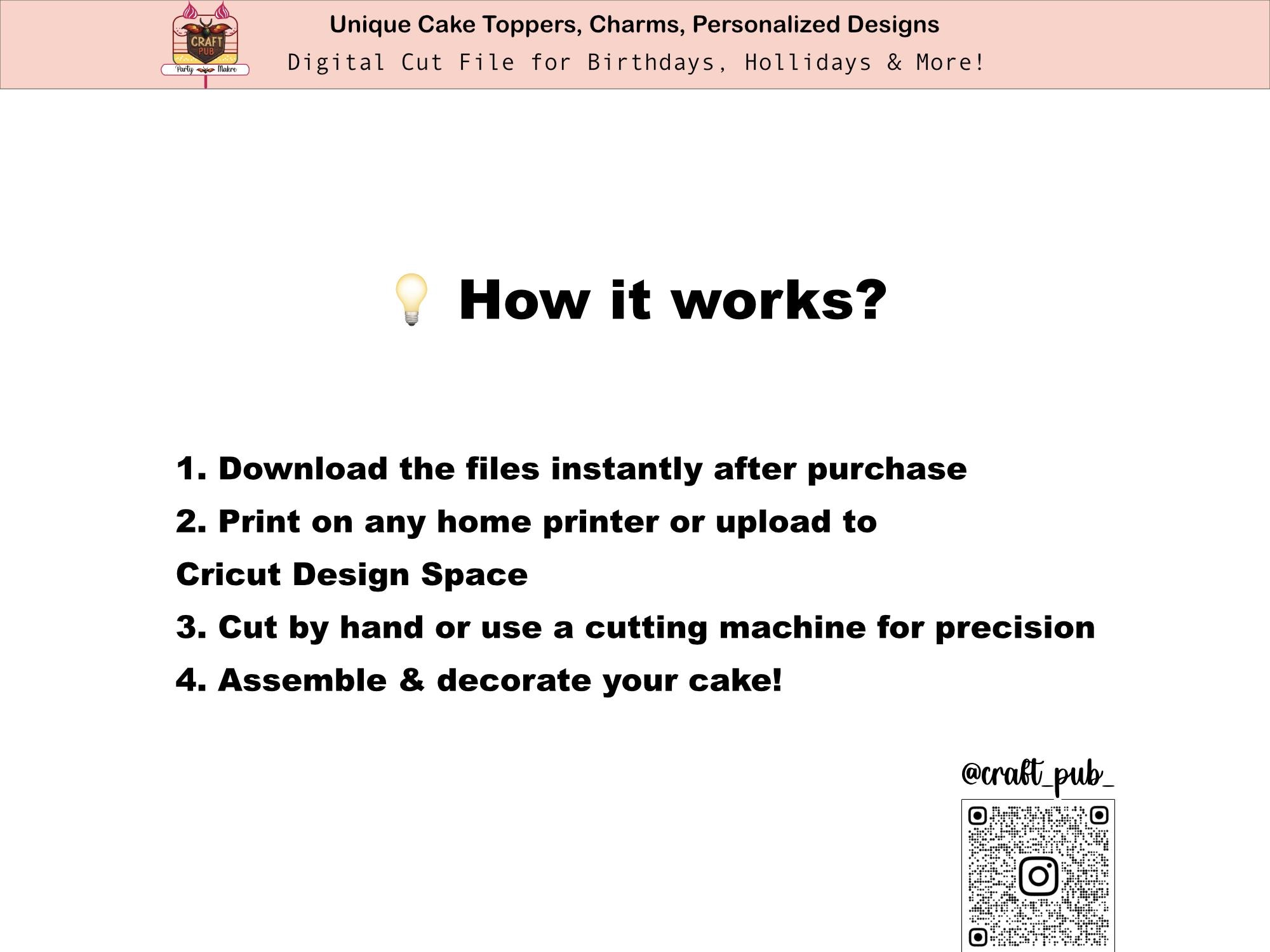 Pixel Birthday 3D Cake Topper