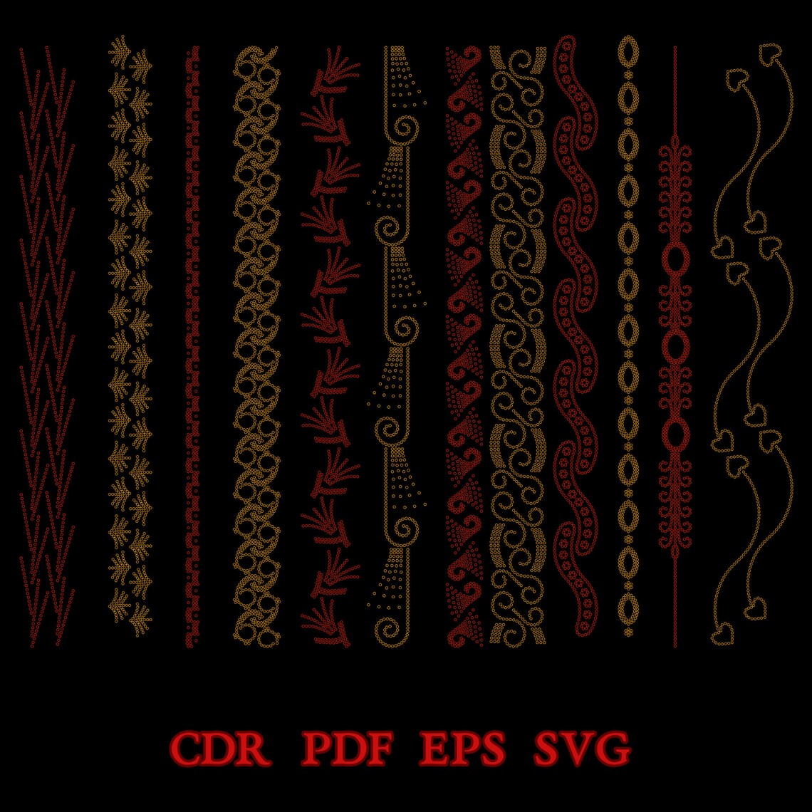 Bling Border Rhinestone Templates Svgs: Create Dazzling Designs With ...