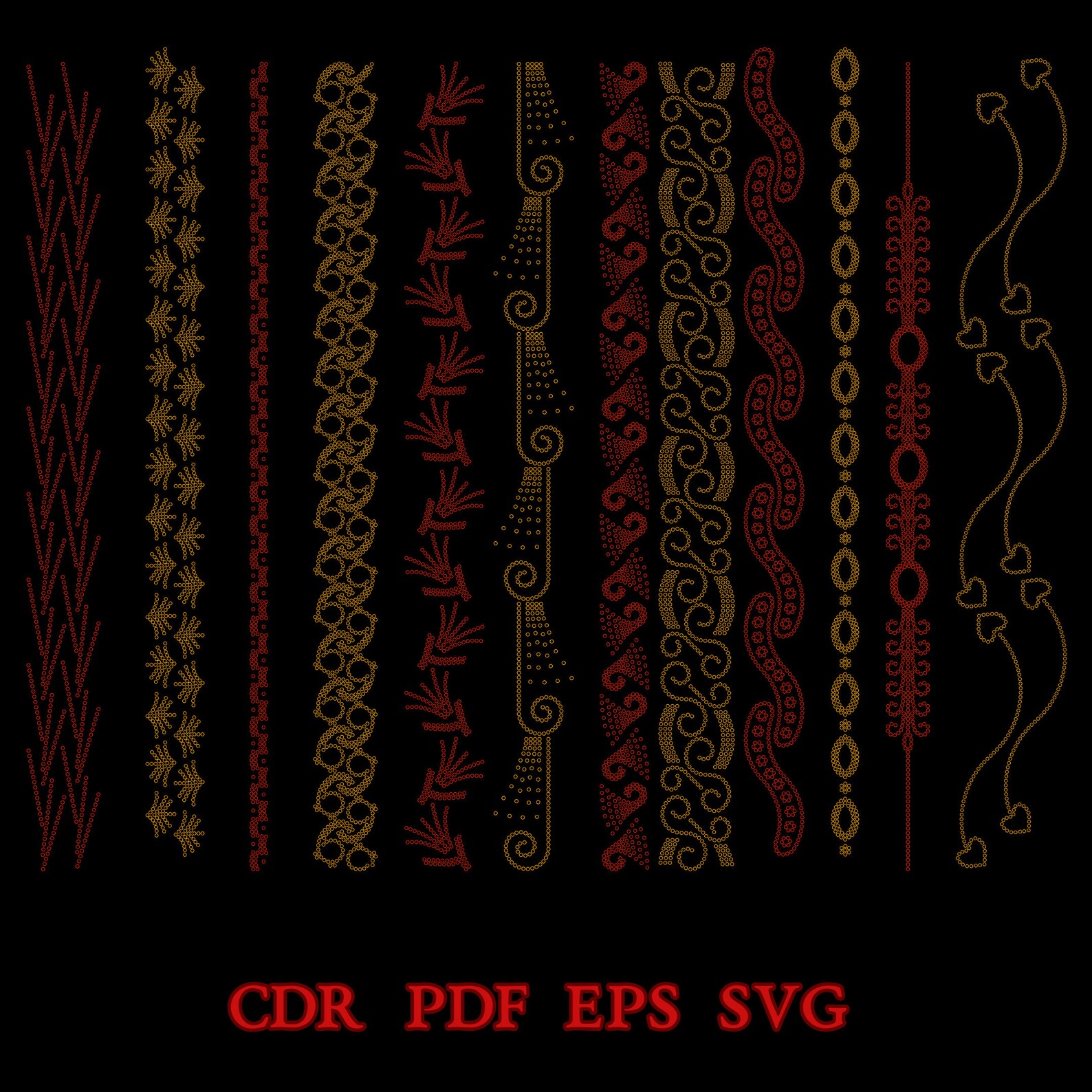 Bling Border Rhinestone Templates Svgs: Create Dazzling Designs With ...