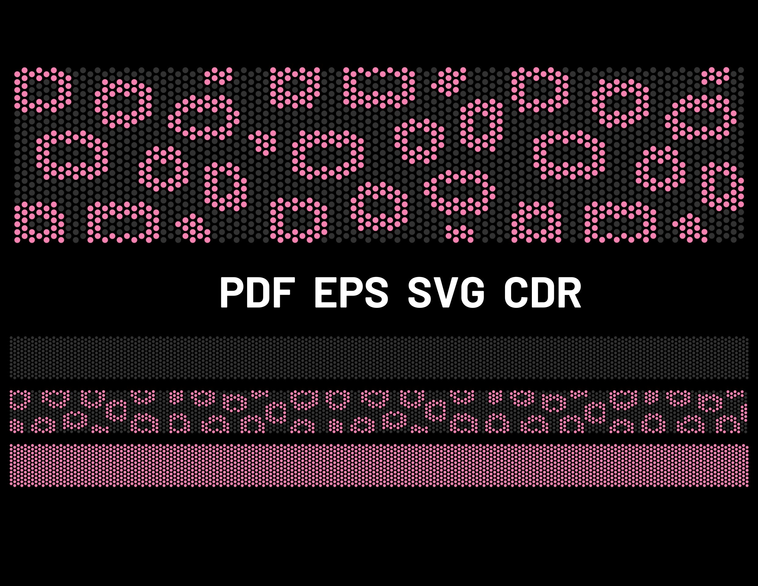 Rhinestone Borders Design Template Iron on Transfer - Etsy