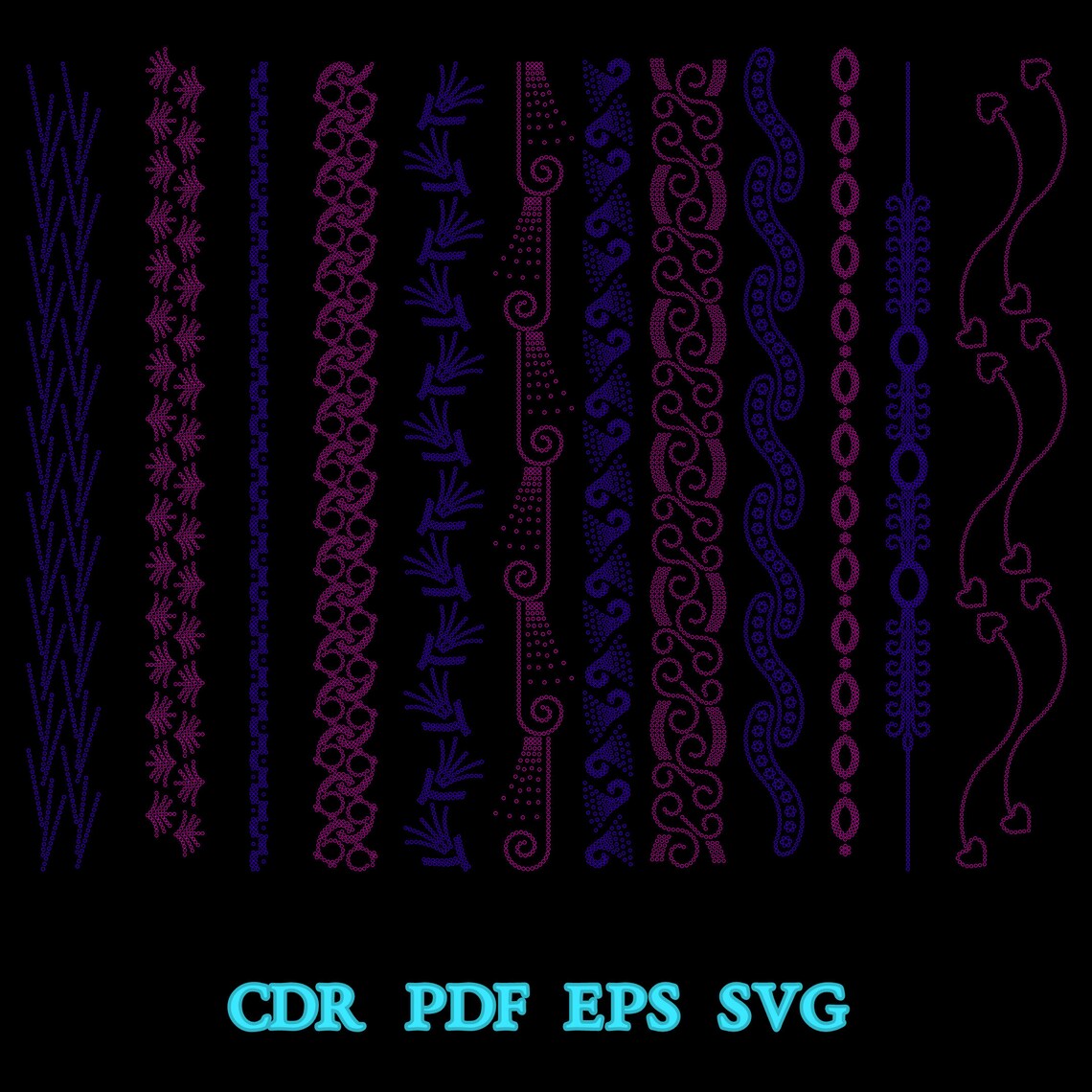 Bling Border Rhinestone Templates Svgs: Create Dazzling Designs With ...