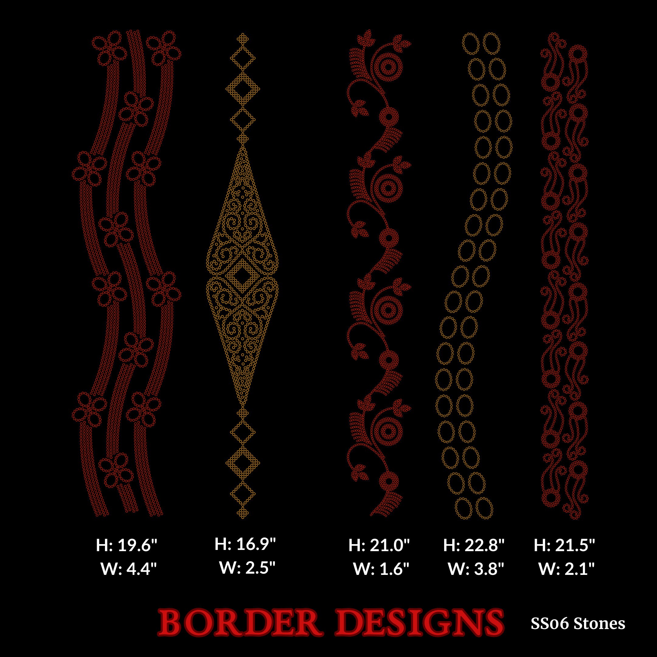 Sparkling Border Rhinestone Templates SVG Collection: Create - Etsy