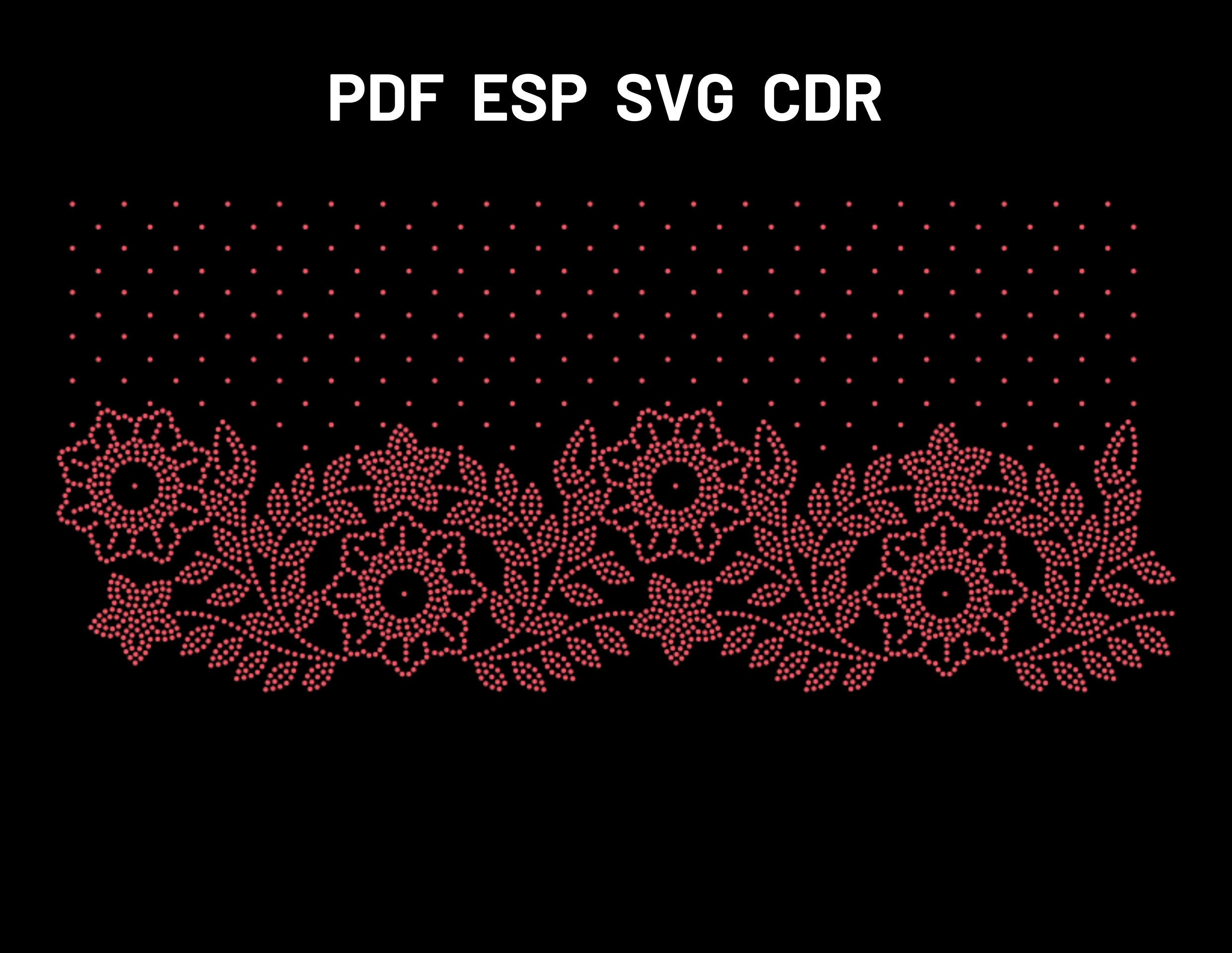 Rhinestones Border Design Templates Rhinestones Svg Iron on Transfer ...