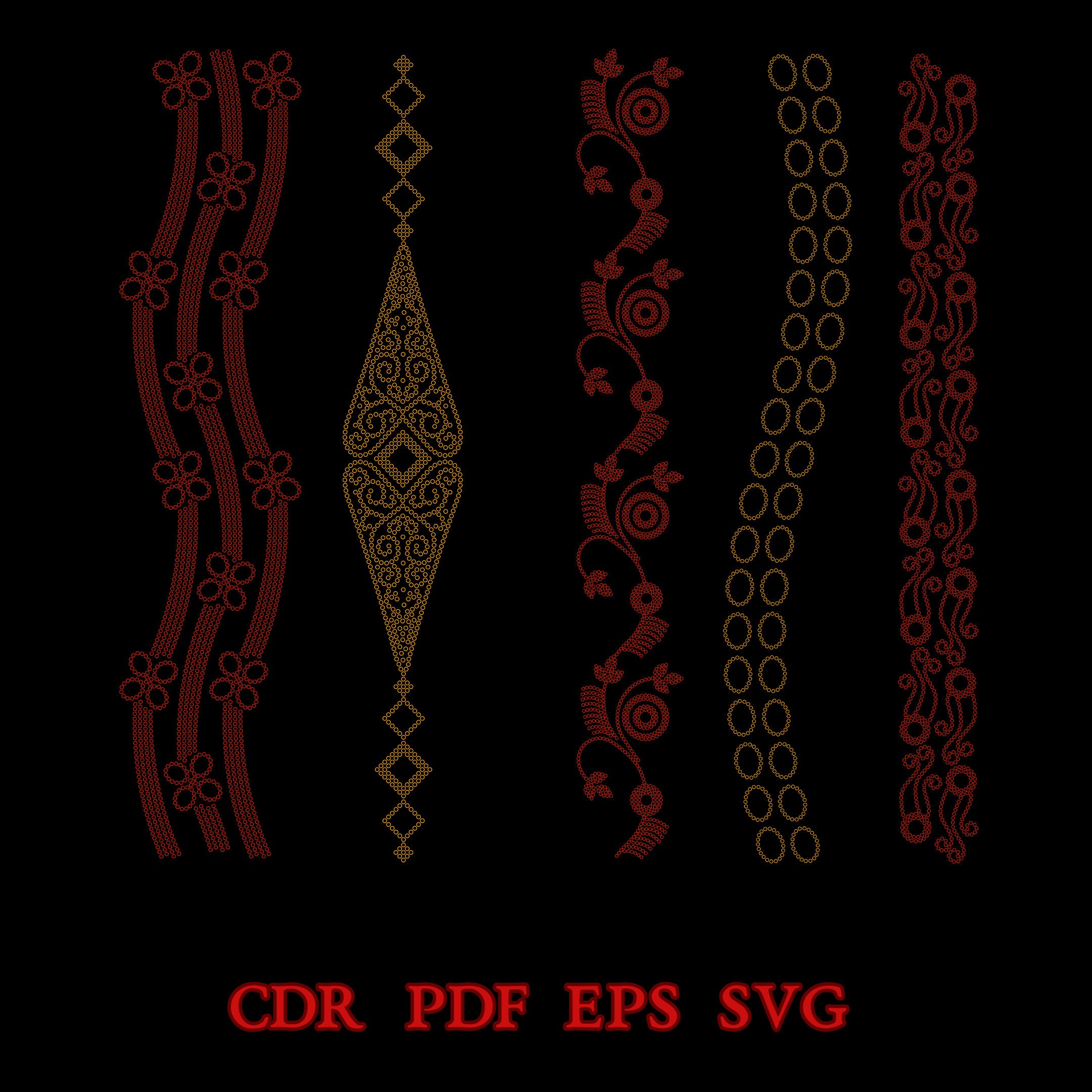 Sparkling Border Rhinestone Templates SVG Collection: Create - Etsy