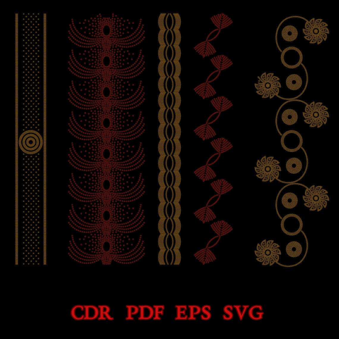 Sparkling Border Rhinestone Templates SVG Collection: Create - Etsy