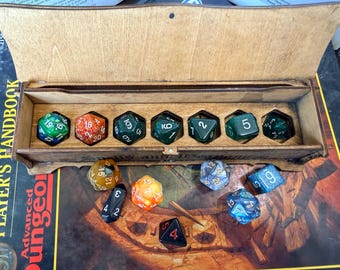 Engraved Wooden Dice Box