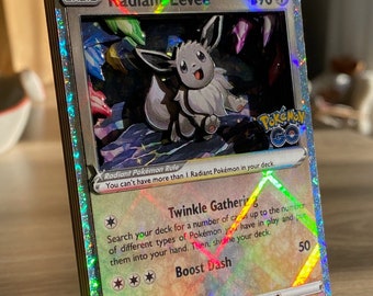 ShadowBox Pokemon Radiant Eevee Black Star 3D Card Promo Art 100% Handmade Diorama