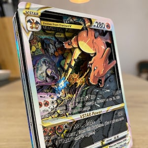 Carte 3D ShadowBox Pokemon Charizard VSTAR Art 100% fait main Diorama