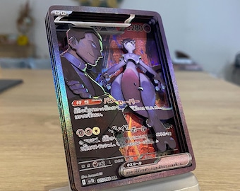 Team Rocket Pokemon Mewtwo ShadowBox 3D Card Team Rocket Glory 125 / 098 100% Handmade Art Diorama