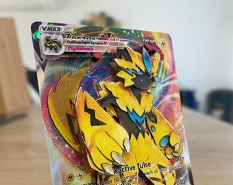 3D ShadowBox Pokemon Card Zeraora Vmax Crown Zenith Art 100% Handmade Diorama