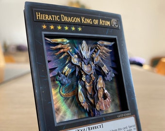 3D Card Yugioh Trishula Hieratic Dragon King of Atum Art 100% Handmade Diorama