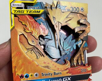 MOLTRES Pokemon TCG – Handmade 3D Card Custom | Pokemon Shadowbox 