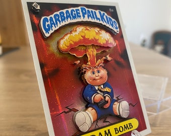 3D Card ShadowBox Garbage Pail Kids GPK Adam Bomb Art 100% Handmade Diorama