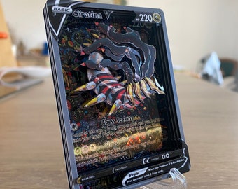 3D ShadowBox Pokemon Card Giratina V Lost Origin 186 / 196 Art 100% Handmade Diorama
