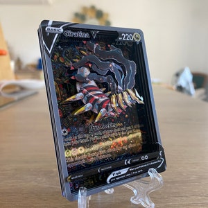 Carta Pokemon 3D ShadowBox Giratina V Origine Perduta 186/196 Arte 100% Diorama Fatto a Mano