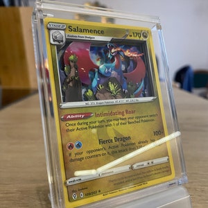 Carte 3D ShadowBox Pokemon Salamence Evolving Skies 109 / 203 Art 100% fait main Diorama