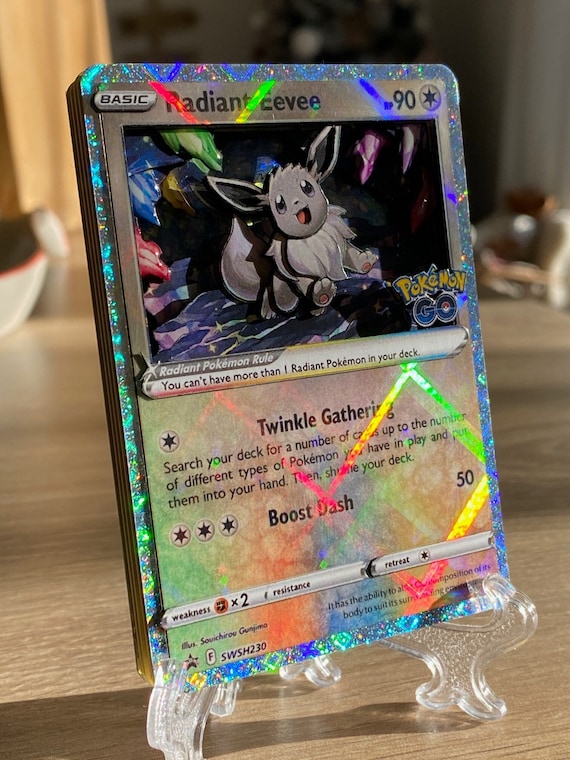 Shadowbox Pokemon Radiant Eevee Black Star 3D Card Promo Art 100% Handmade  Diorama - Etsy New Zealand