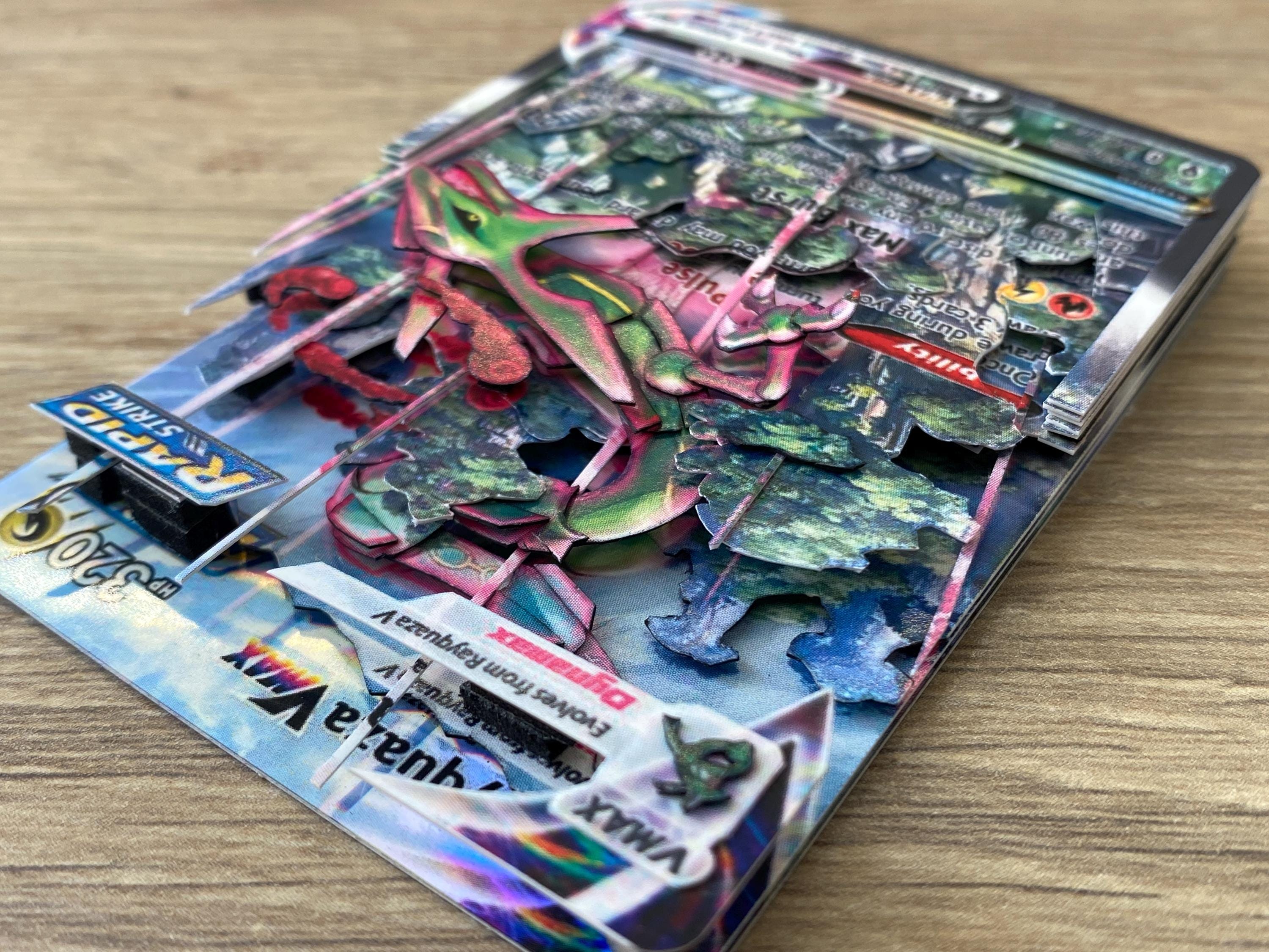 Shadowbox Pokemon Rayquaza Vmax Evolving Skies 3D Card 218 / 203 Art 100%  Handmade Diorama - Etsy