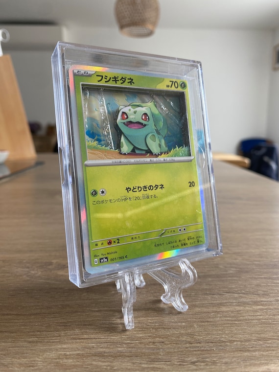 Shadowbox Pokemon Bulbasaur 3D Card Set 151 Art 100% Handmade