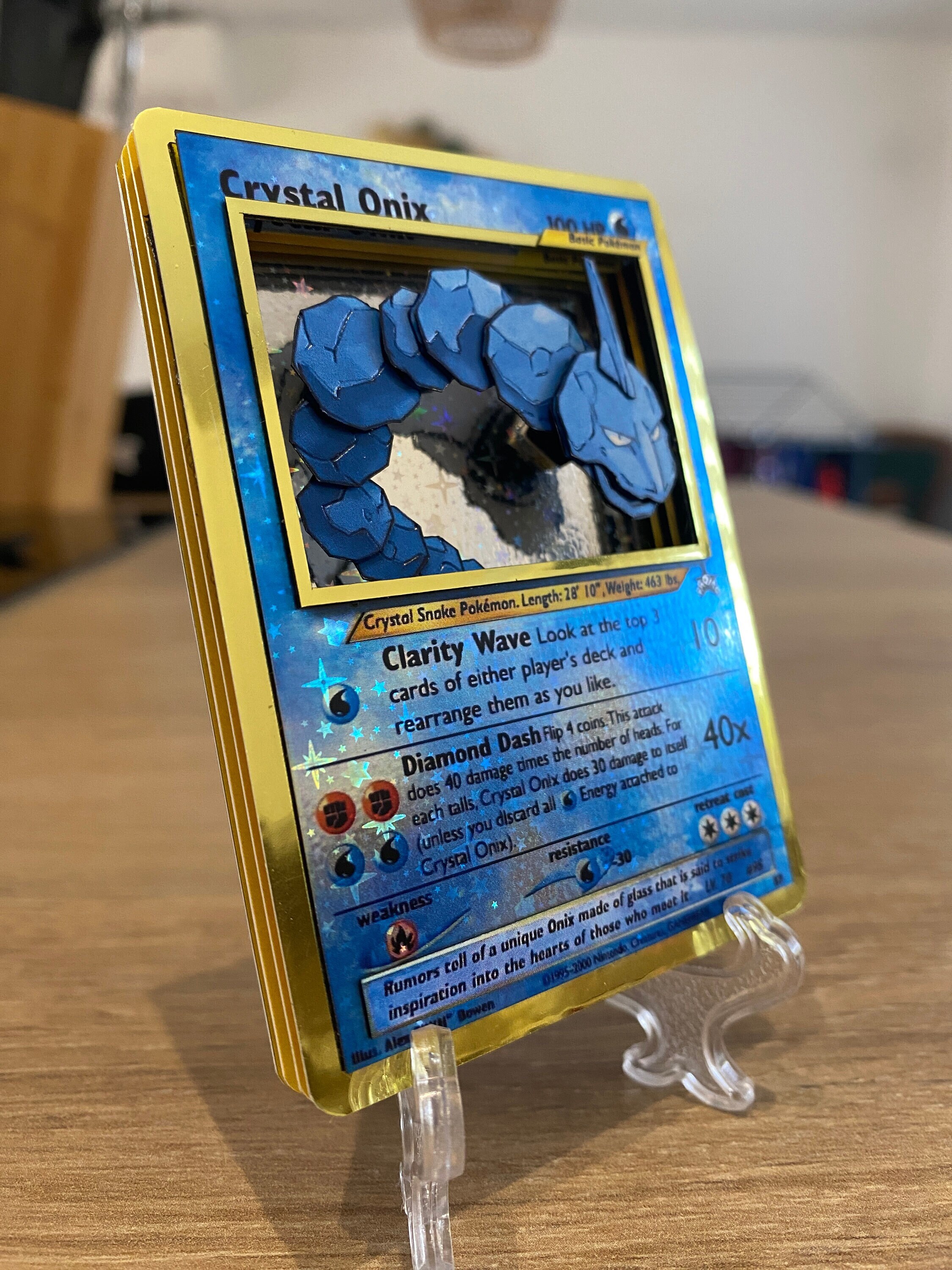 Crystal Onix Pokemon Card