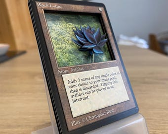 3D Card ShadowBox TCG magic the gathering Black Lotus Art 100% handmade Diorama