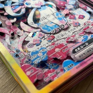 3D ShadowBox Pokemon Card Sylveon Ex Terastal Festival Ex Sv8a 212 / 187 Japanese Art 100% Handmade Diorama image 5