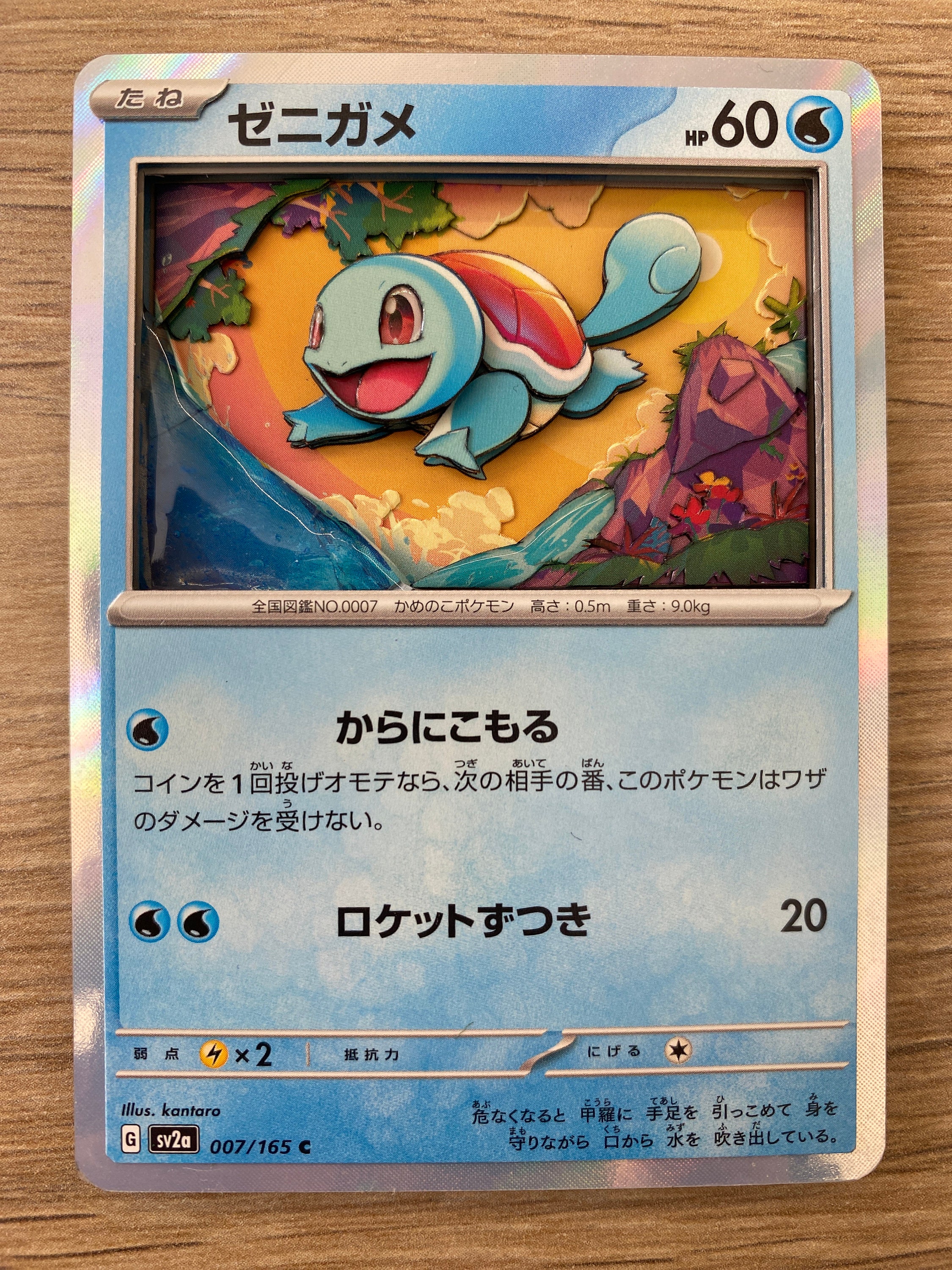 3Dカード シャドウボックス ポケモン ゼニガメ セット 151 アート 100