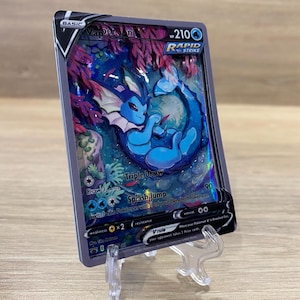 Carte 3D ShadowBox Pokemon Vaporeon V SWSH Black Star Promo Art 100% fait main Diorama