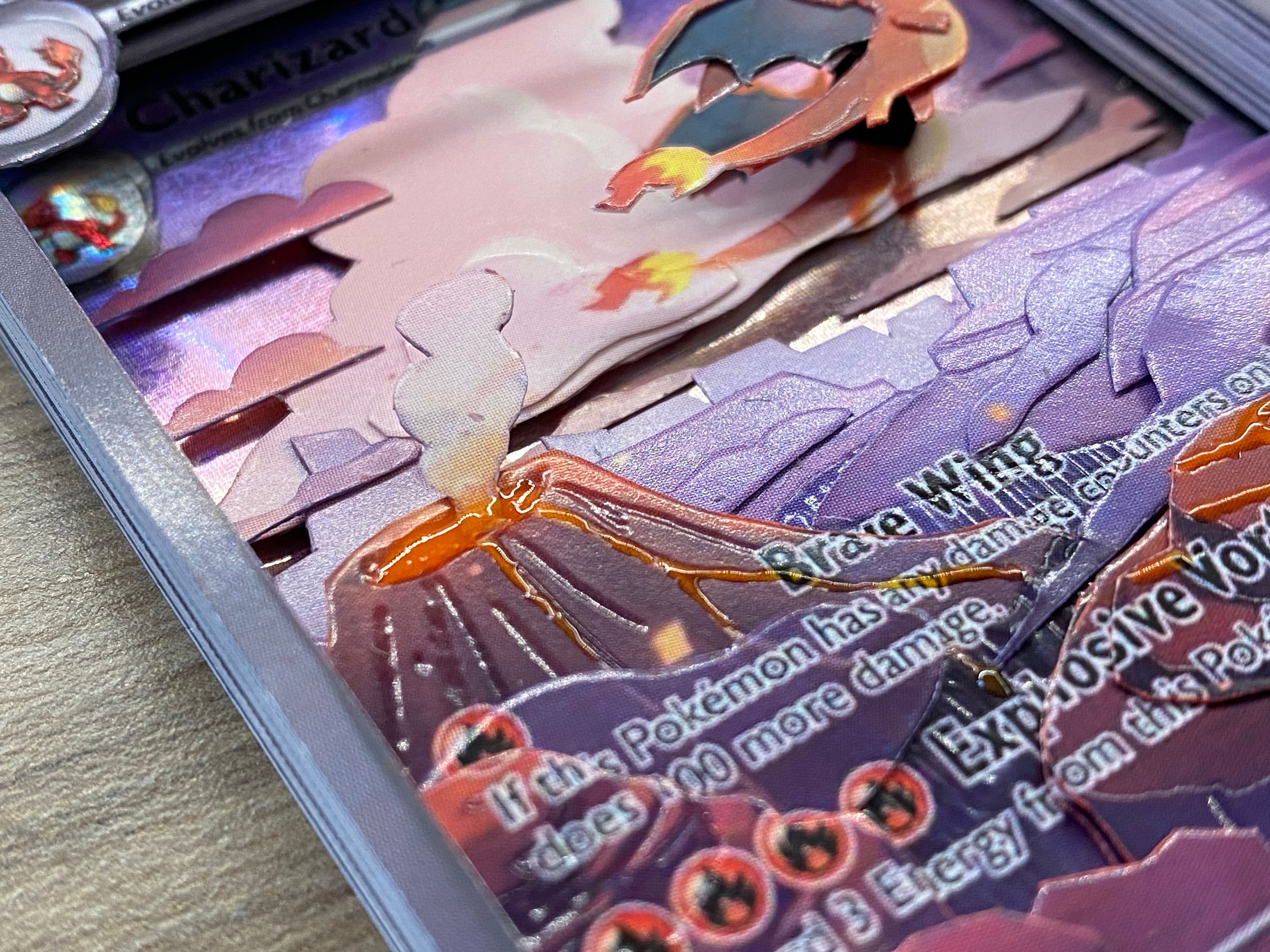 Shadowbox Pokemon Charizard Ex 3D Card Set 151 199 / 165 100