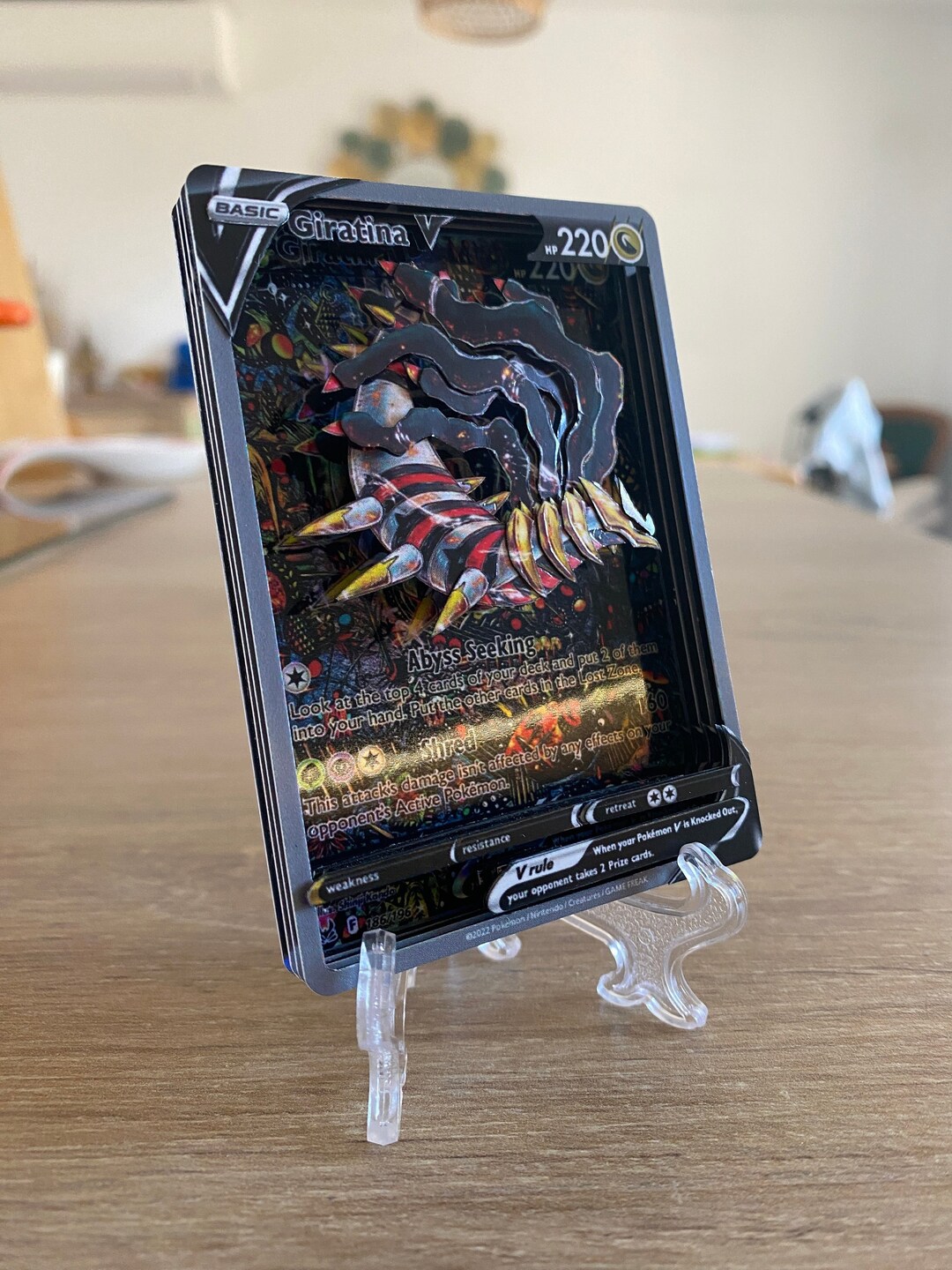 3D Shadowbox Pokemon Card Giratina V Lost Origin 186 / 196 Art 100