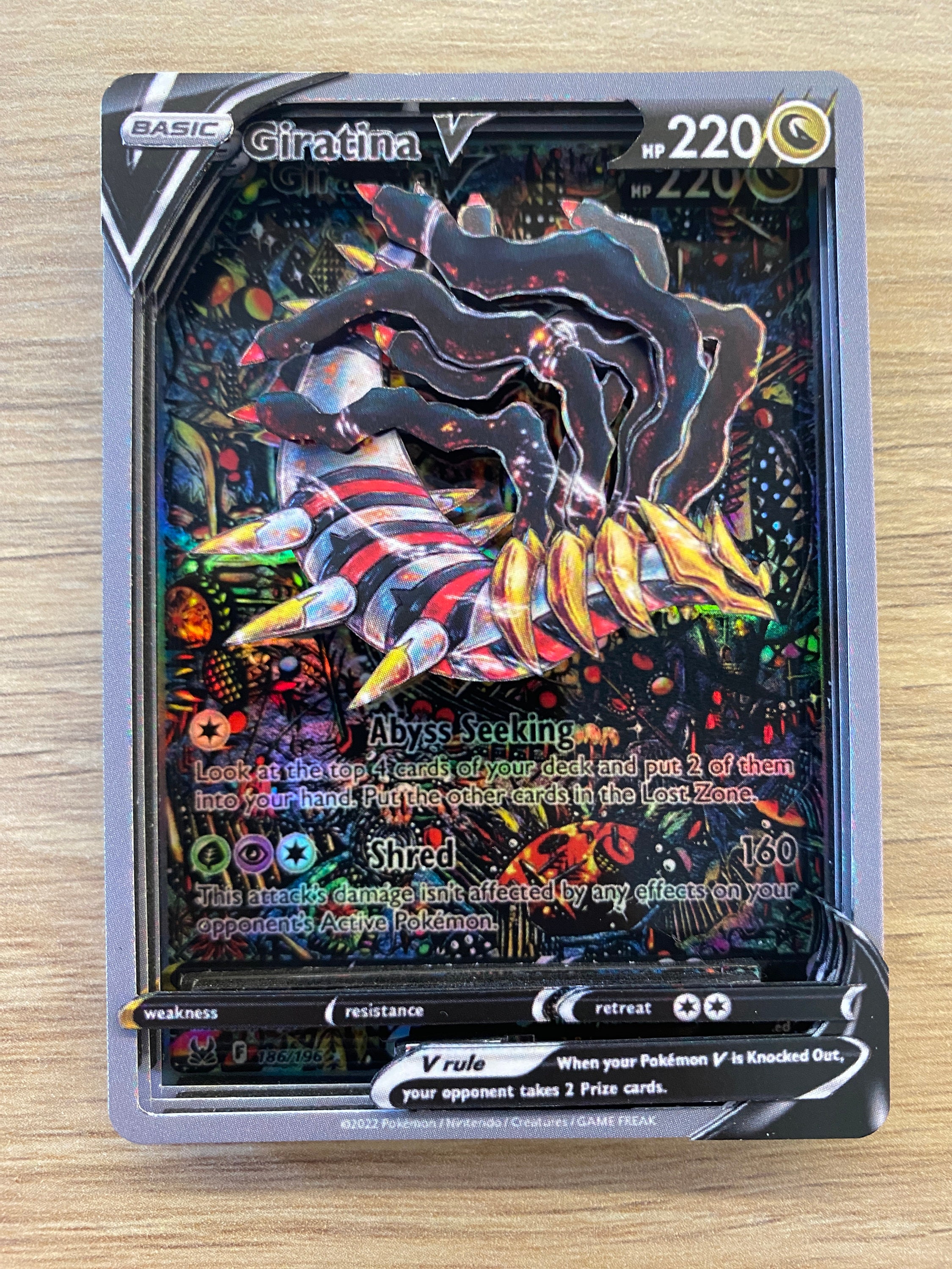 3D Shadowbox Pokemon Card Giratina V Lost Origin 186 / 196 Art 100
