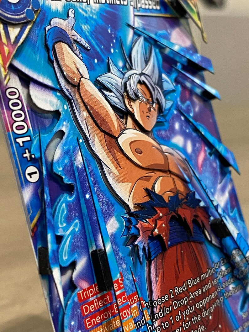 Carte 3D Dragon Ball Z Card Game Shadowbox Songoku Instincts Surpassed