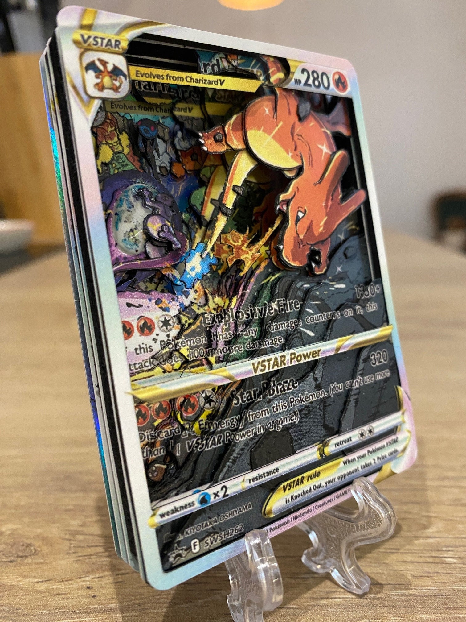 Shadowbox Pokemon Charizard VSTAR Art 3D Card 100% Handmade Diorama - Etsy Shadowbox Pokemon Charizard VSTAR Art 3D Card 100% Handmade Diorama - Etsy