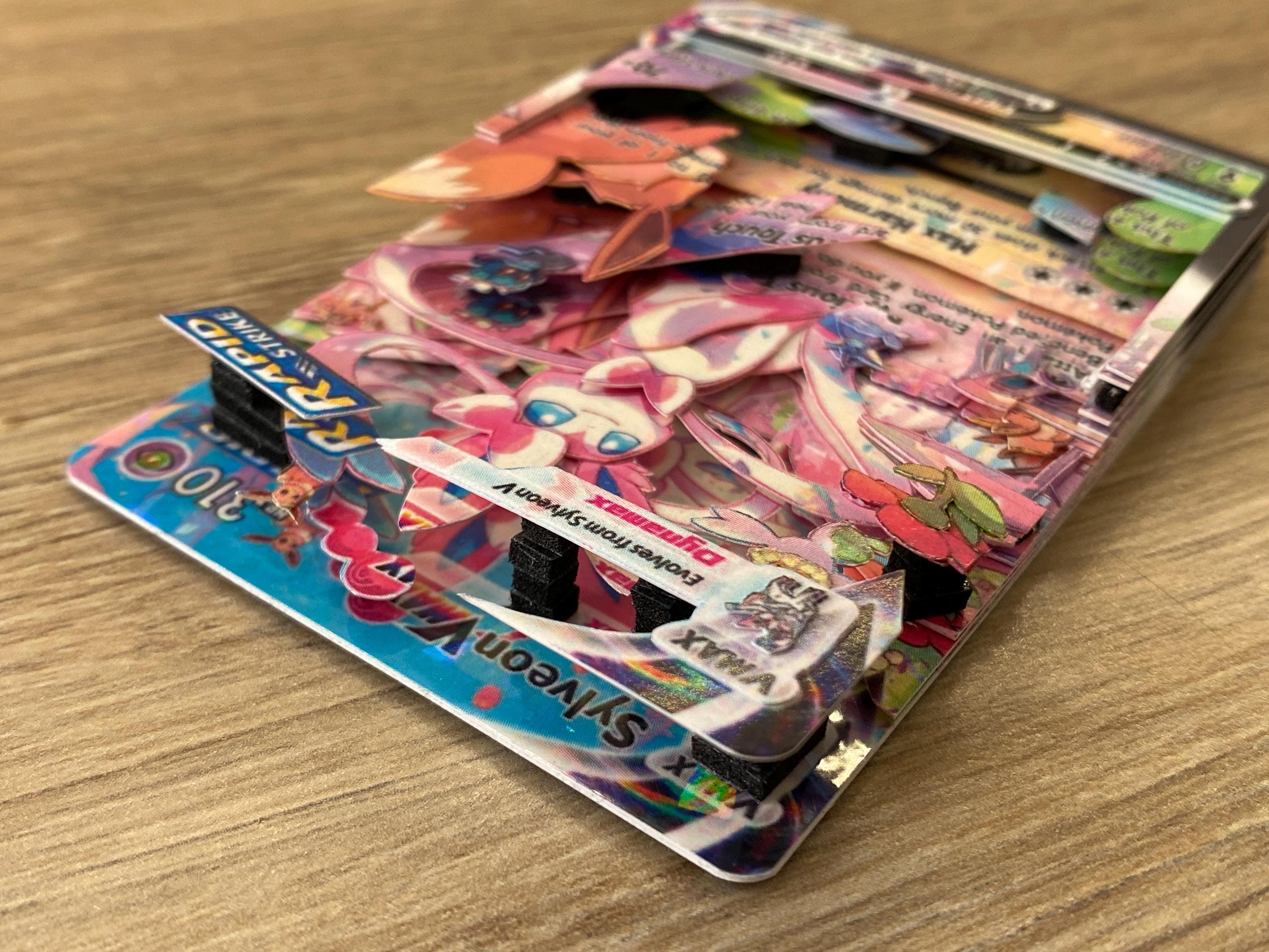 3Dカード シャドウボックス ポケモン ニンフィア Vmax Evolving Skies